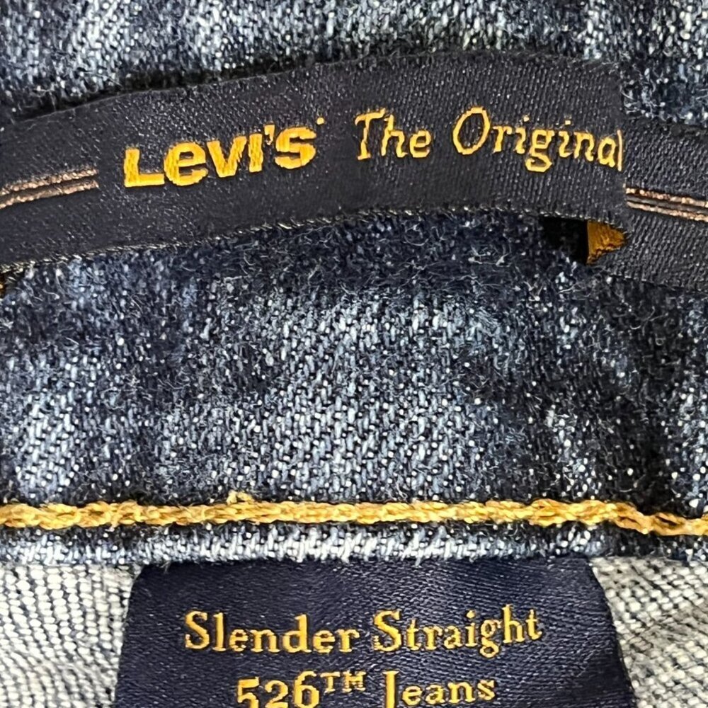 Levis Denim Jean 12 Straight Leg Western Cowgirl Slender 526th Classic Med Wash - Picture 6 of 15